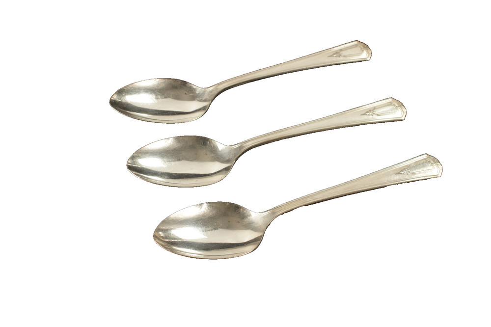 3 Teaspoons Shelton Silverplate Pattern 1935 Very Good Condition