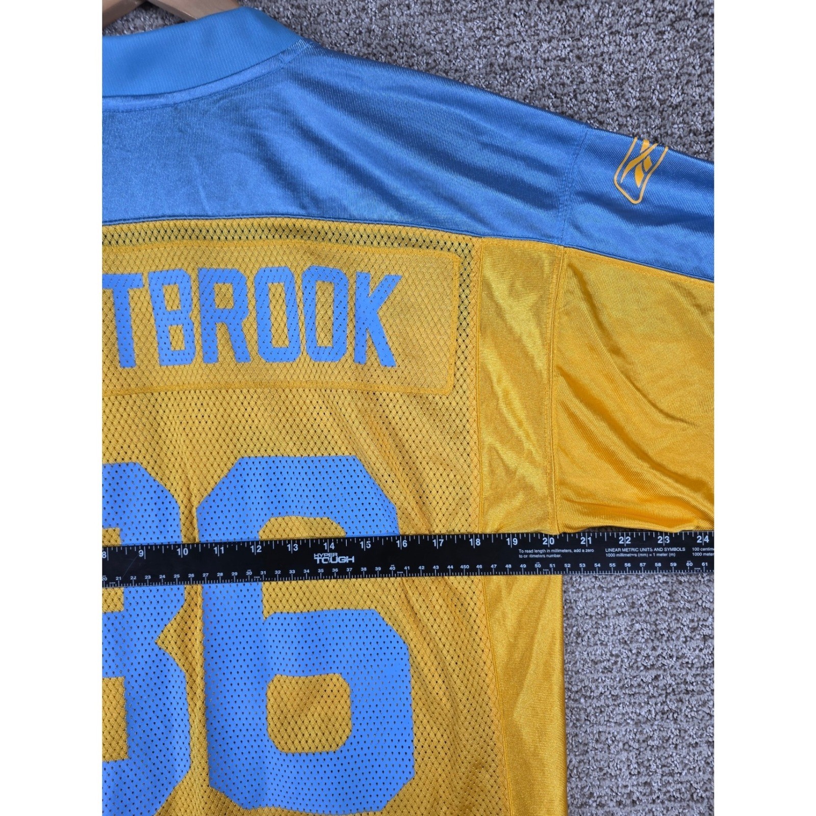 Reebok Brian Westbrook Philadelphia Eagles Jersey Mens Medium Yellow Throwback