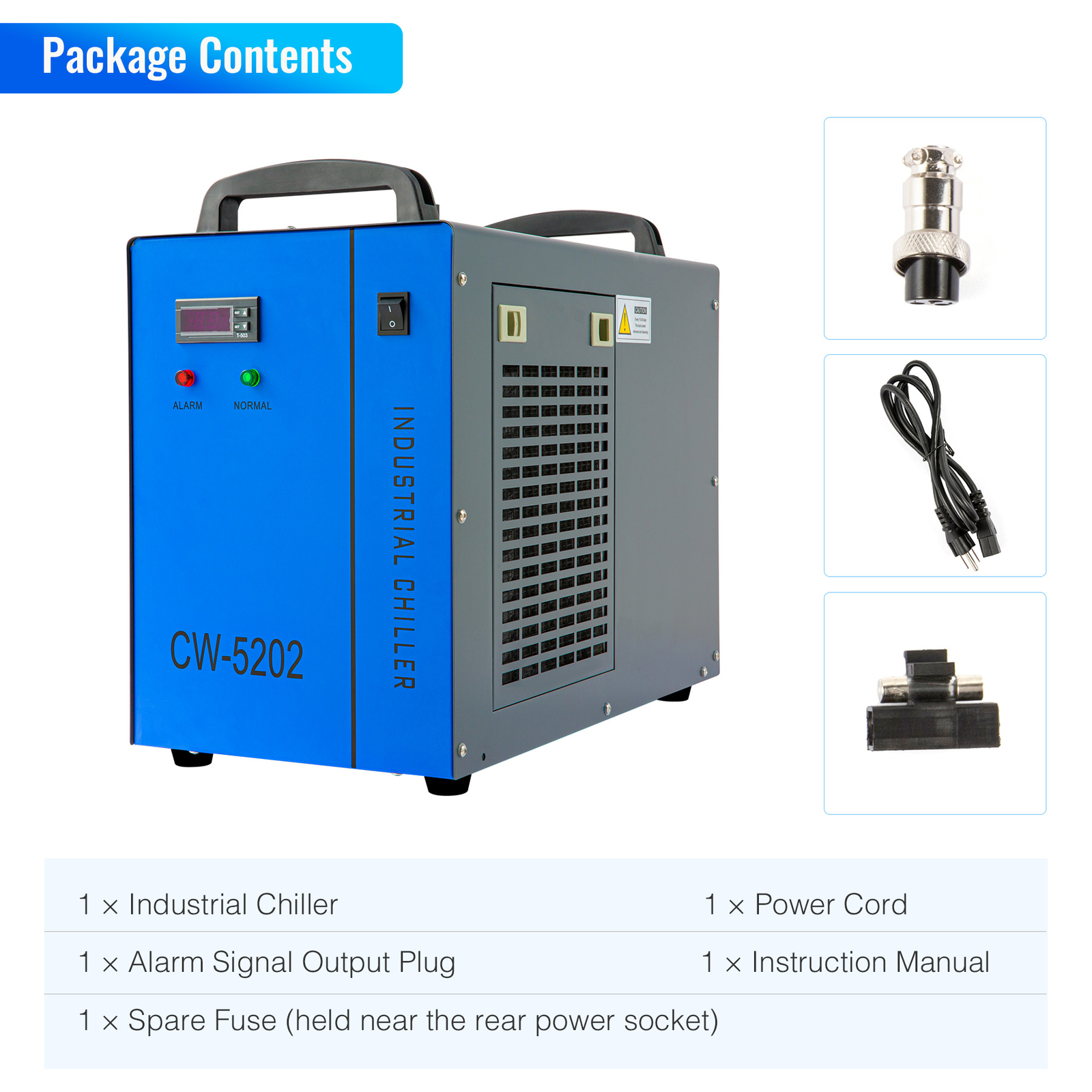 OMTech Water Chiller CW6000 5202 5200 5000 3000 for CO2 Laser Cutter Engraver