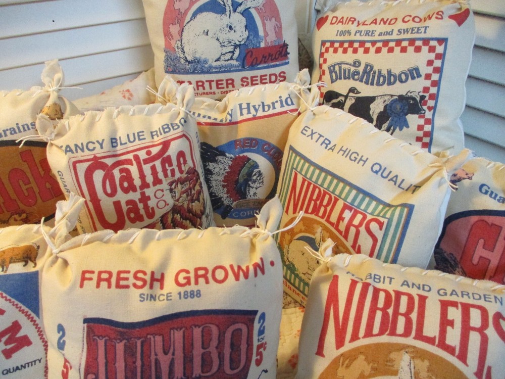FARM FEED ADVERTIZING SACK WHATNOT