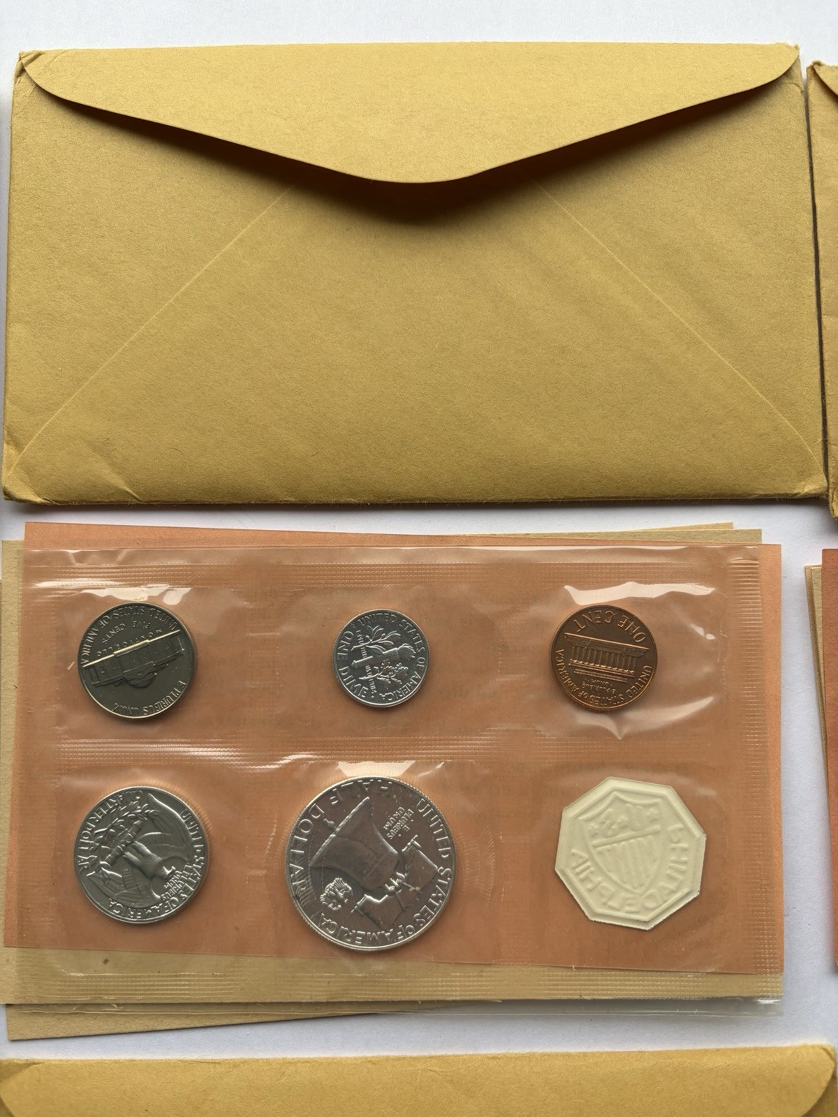 FRANKLIN HALF 1963 P U.S. MINT 90% SILVER PROOF SET 5 COINS & ENVELOPE & INSERT