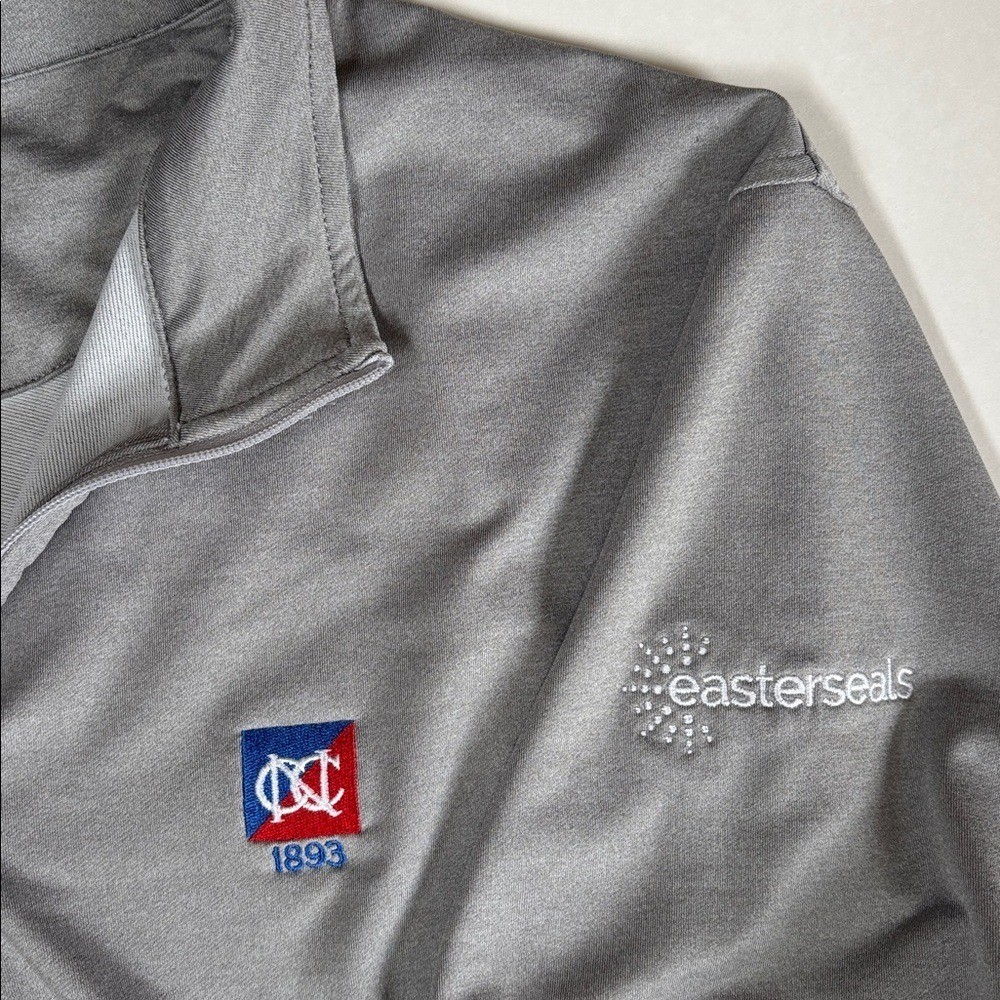 Peter Millar Performance Golf 1/4 Zip Pullover Jacket Gray Men's Size XL
