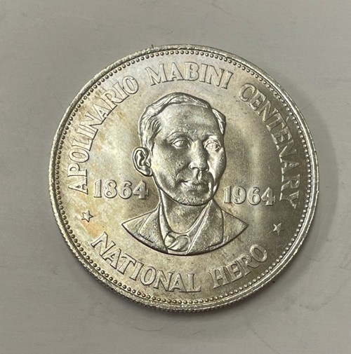 Philippines - 1964 Large Silver Peso - Popular