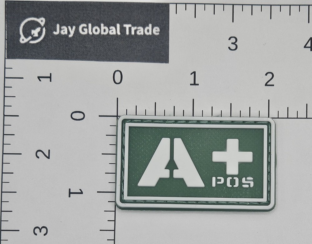 A POS A Positive A + PVC Blood Type Hook & Loop Identification Patch