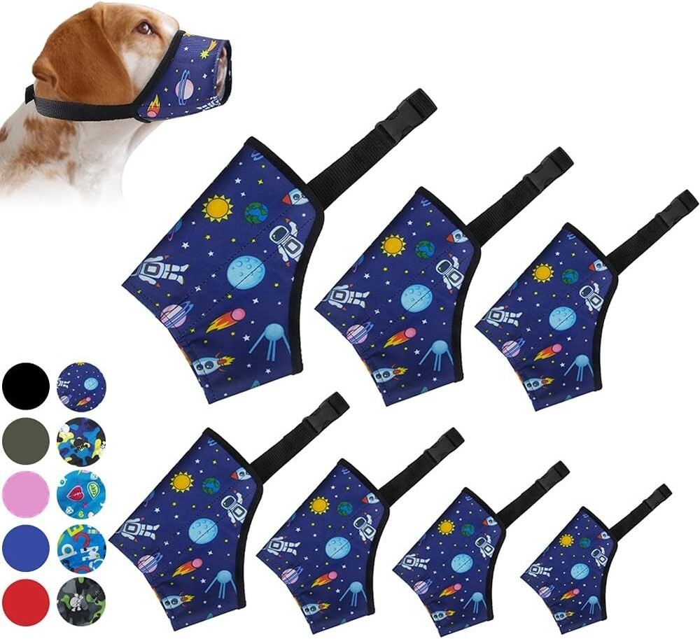 Ultimate Soft Dog Muzzle for Safety: 7-Piece Set for Small, Medium, Large Breeds