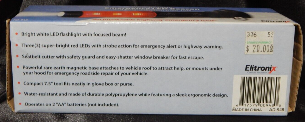 Emergency LED Beacon Flashlight Multi Auto Tool