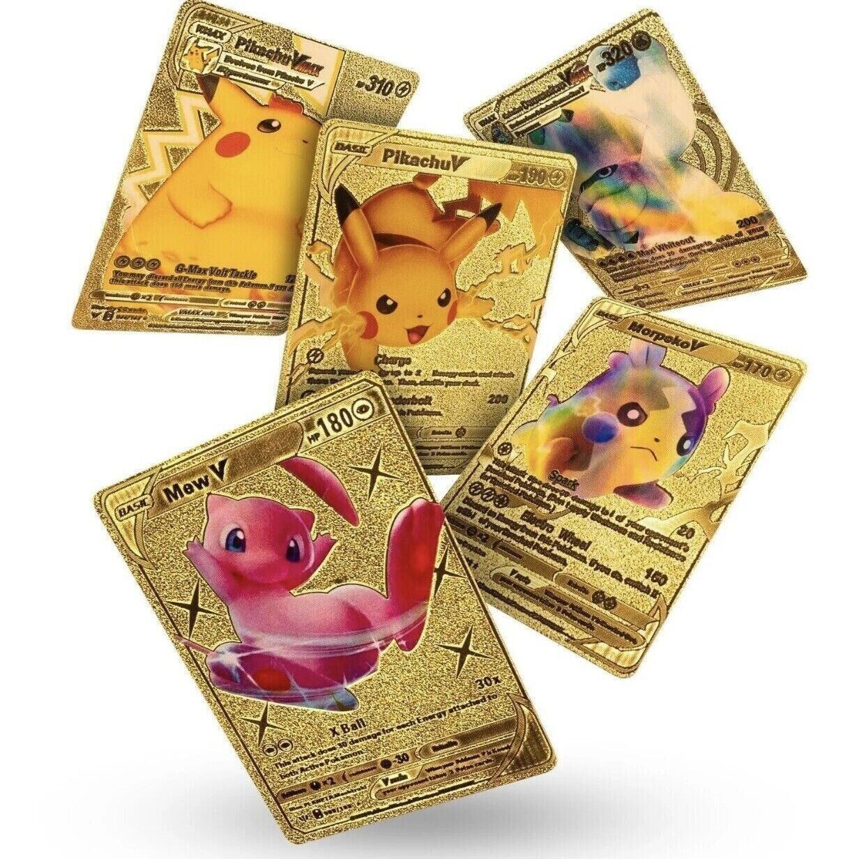 55Pcs Pokemon Card Foil GOLD PACK CARDS TCG GX Vmax GX Card Charizard christmas