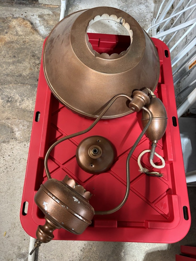 Mid Century Vintage Copper Pendant Light