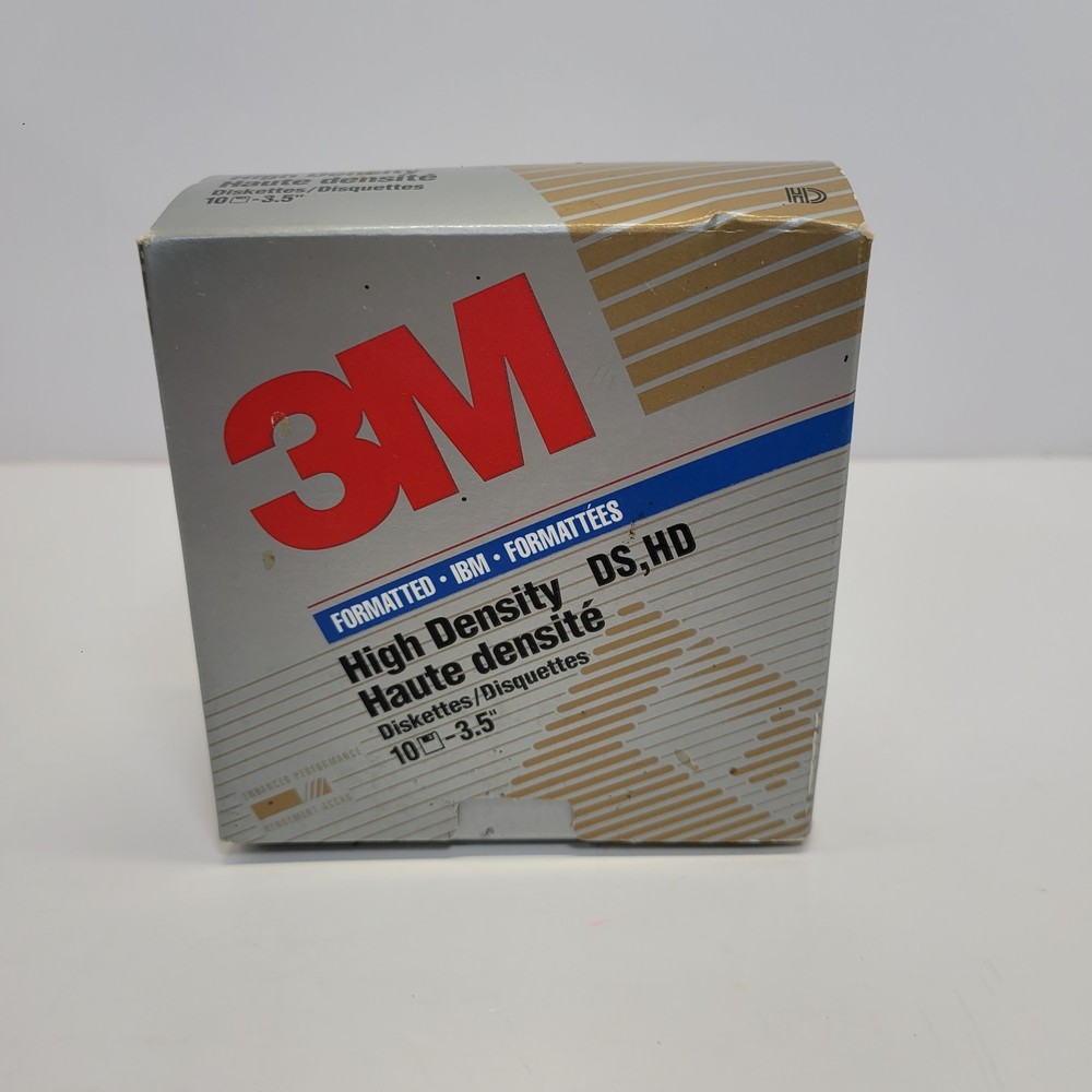 6 3M 3.5" DS HD Diskettes Open Box Unused