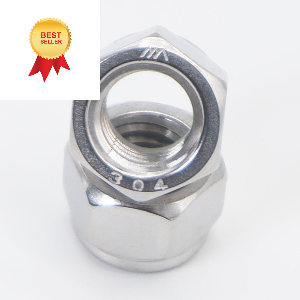 Kuprowin 1/2"-13 Lock Nuts,304 Stainless Nylon Insert (15pcs), Silver