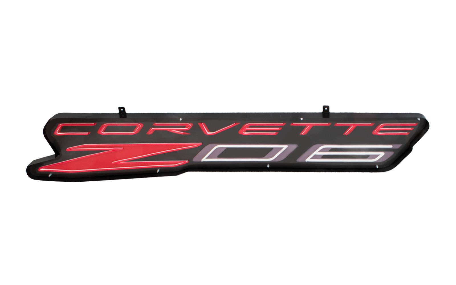 Chevrolet Corvette Z06 Light Up LED Flex Neon Wall Sign in Steel Housing 60 x 11