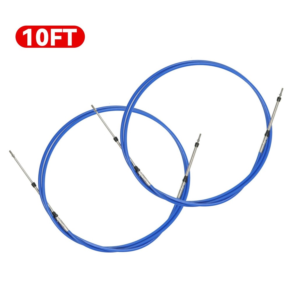 For Yamaha Outboard Inboard 2PCS 10FT 33C Shift Throttle Control Cable Universal