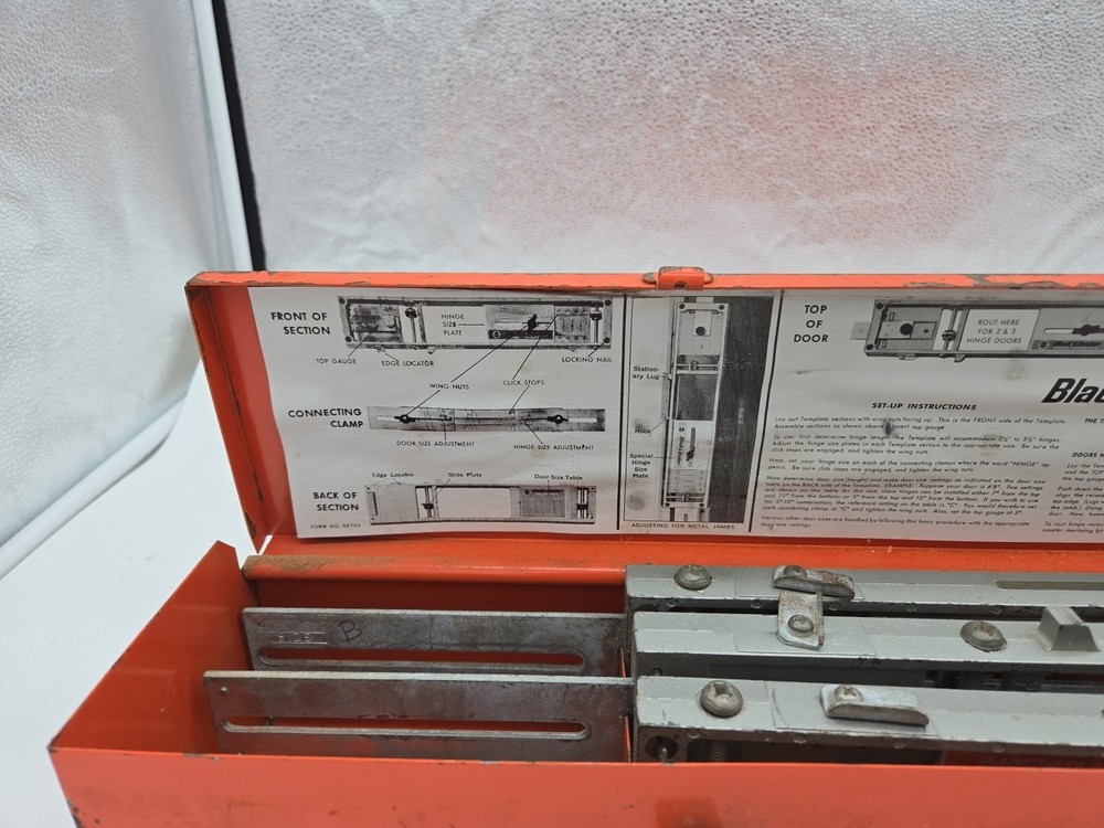 Black and Decker Hinge Butt Template Set. Doors, cabinets, Full sized set