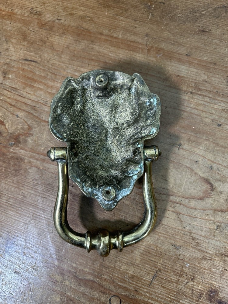 Solid Brass Lion Head Door Knocker – Heavy Vintage Style