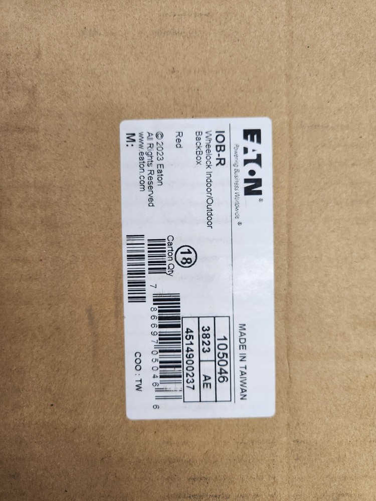 Eaton IOB-R Horn/Strobe Notification BackBox