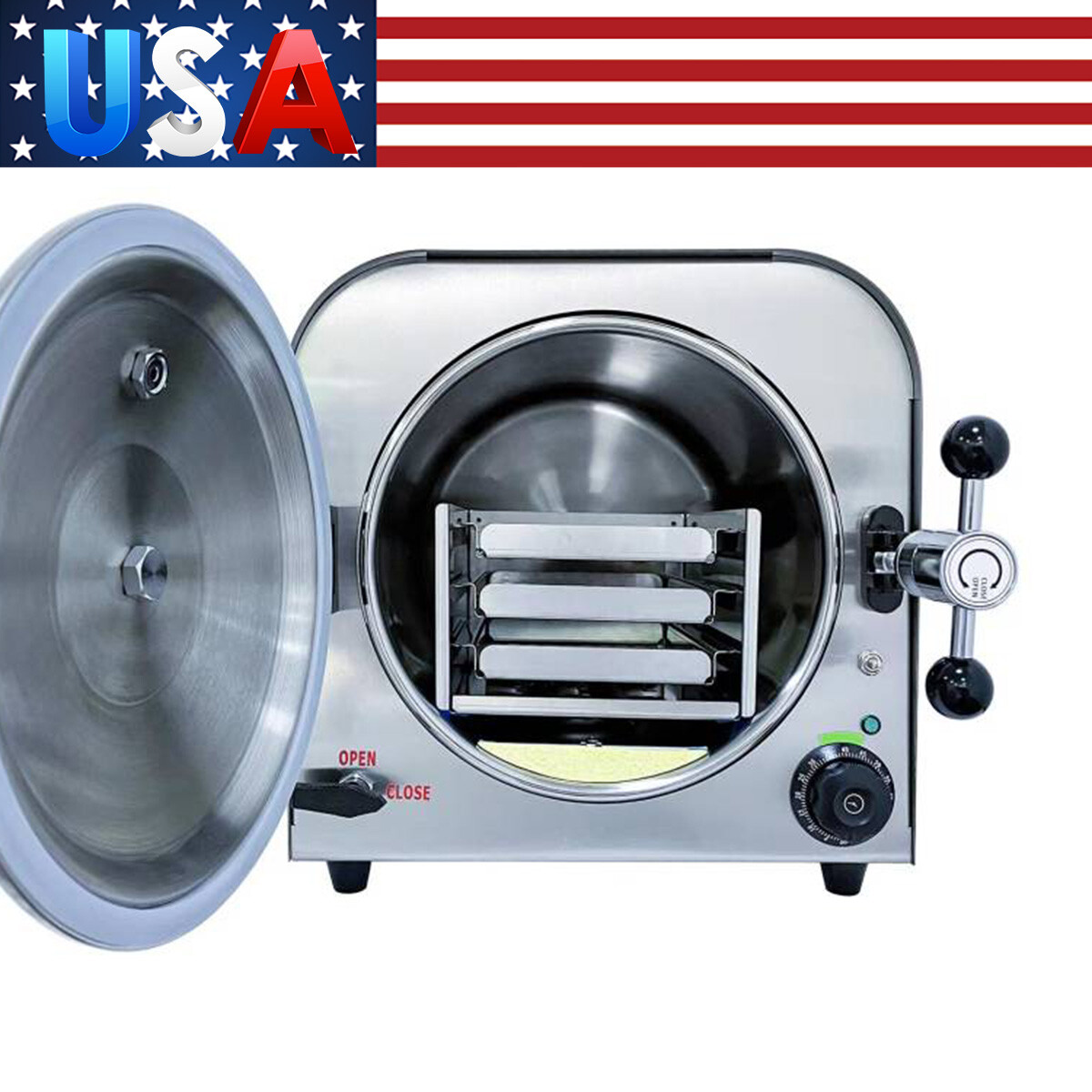 14L Esterilizador de Autoclave de Vapor Dental Equipo de Lab de Esterilización