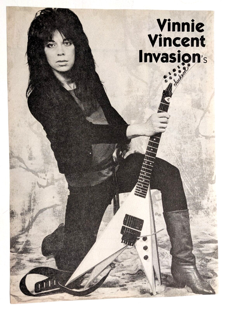 VINNIE VINCENT INVASION / RATT / MAGAZINE FULL PAGE PINUP POSTER CLIPPING