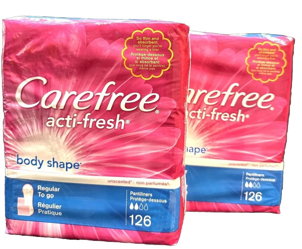 carefree acti-fresh body shape regular unscented 252 total pantiliners