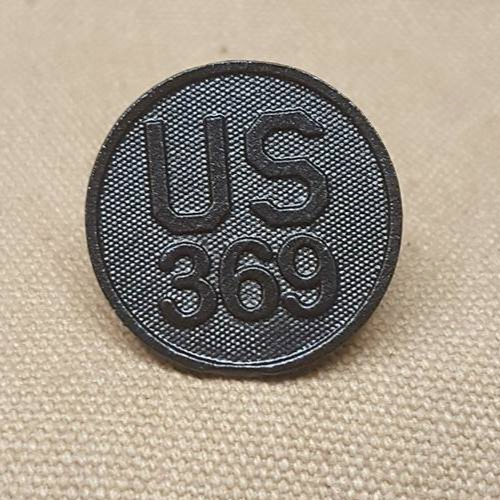 WWI US 369th Regiment/ Harlem Hellfighters Collar Disk, 93rd Division