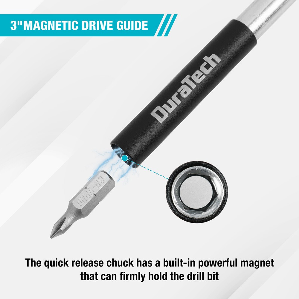 DURATECH 66PCS Impact Drill Bit Screwdriver Bit Sets Drill Driver Bit with Case