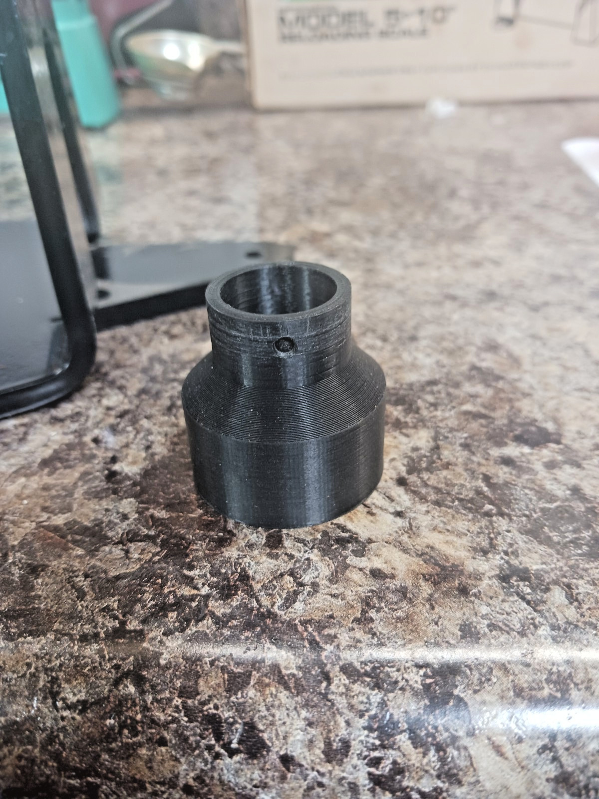 3d Adapter Replaces OHAUS 7200 DU-O-MEASURE Funnel - Converts it to MEC Bottles