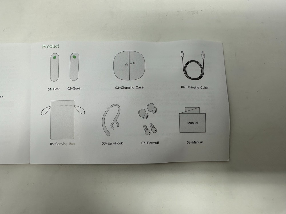 Timekettle WT2 Plus Earphone Earbuds Translator Mutual Interpreter 40 Languages