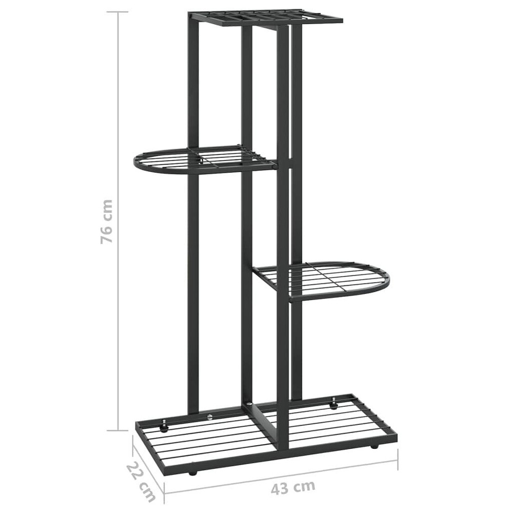 Plant Stand Black Metal Medium Plant Stand Rectangular