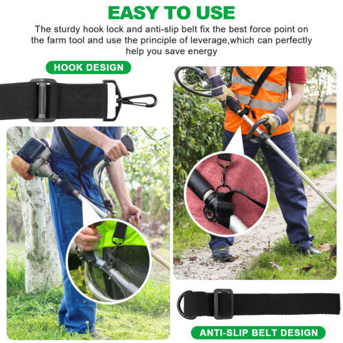 Universal Trimmer Shoulder Strap Harness Weed Eater Grass Edger Lawn Adjustable