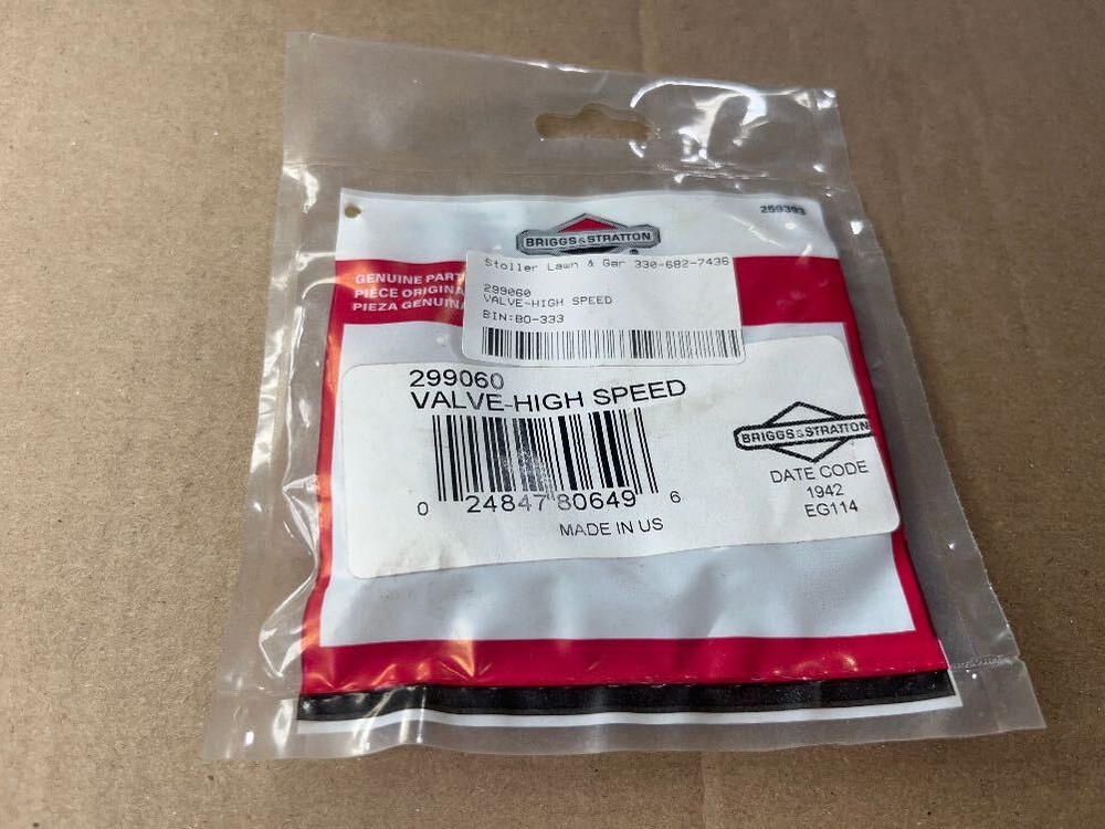 Briggs & Stratton 299060 VALVE-HIGH SPEED
