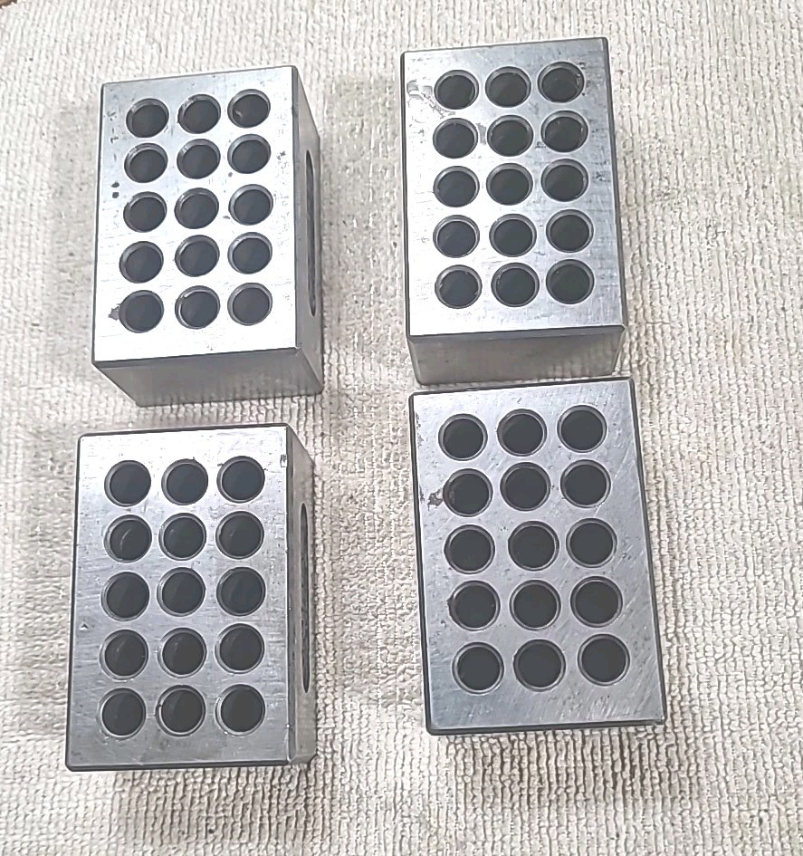 2 PAIR OF 1-2-3 STEEL SETUP / PARALLEL BLOCKS Approximately 1 1/4" X 2" X 3"