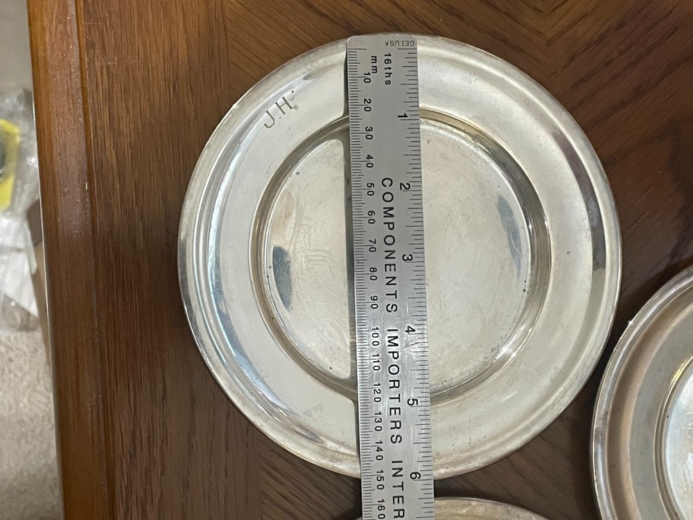 3 Shreve Crump & Low Sterling Silver Bread plates 280 g