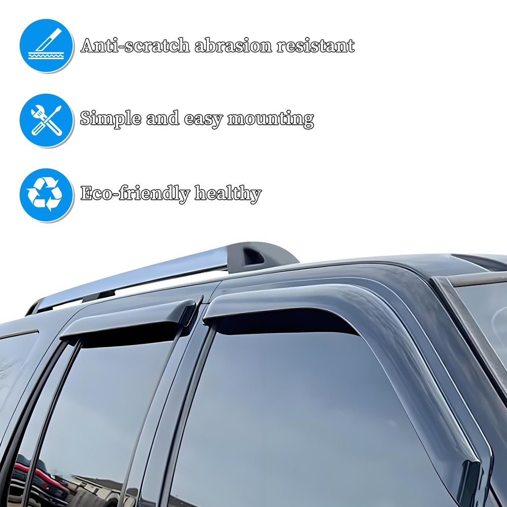 4X For Jeep Commander 2006-2010 Window Visors Rain Guards Deflector