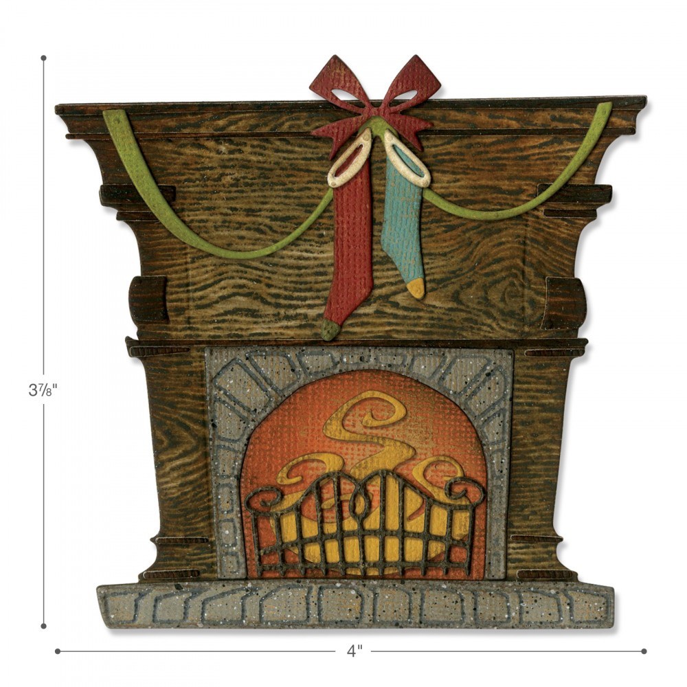 Tim Holtz Sizzix Thinlits Die ~ FIRESIDE ~ 664193