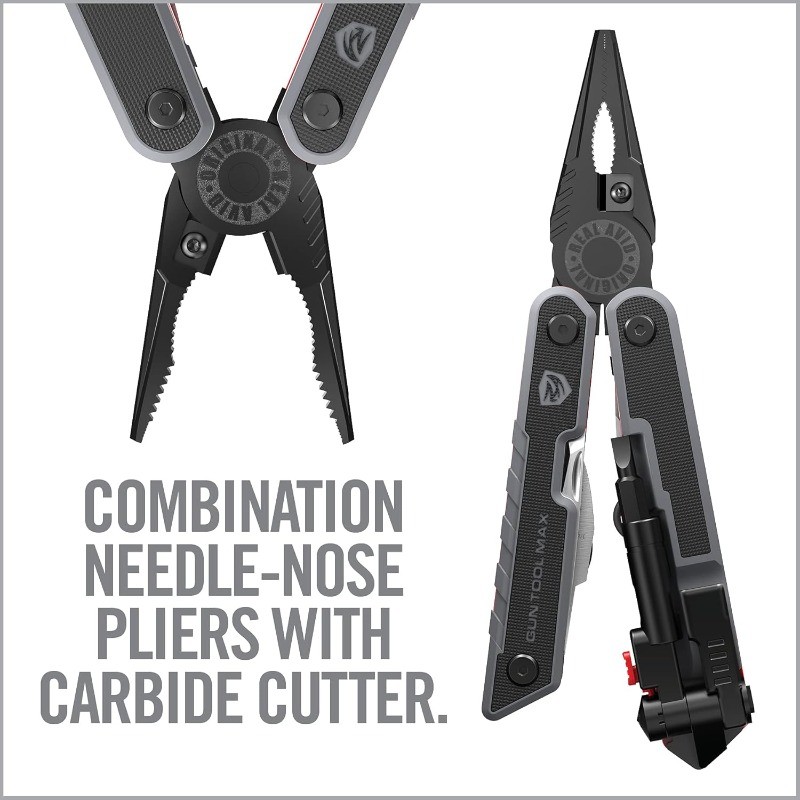 Gun Tool Max, 37-in-1 Multitool for Gunsmithing, Includes Pliers, Wire Cutters