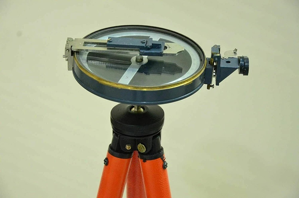 Basic Surveyor Compass 0-360 degree Brass Mix Working Survey Prismatic Compass++