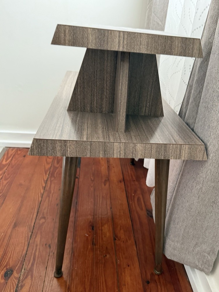 Mid Century Table/ Vintage Telephone Table/rustic table/End Table/ Two Tier Step