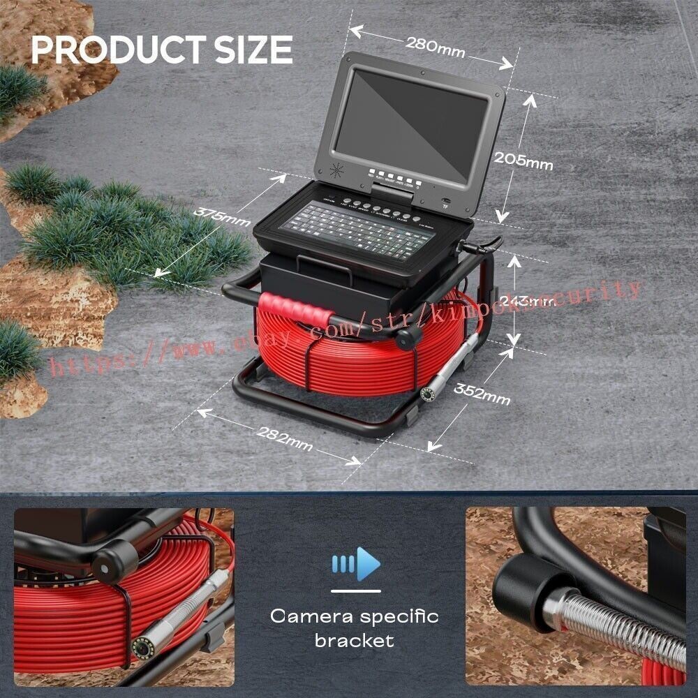 Sewer Pipe Inspection Camera Self-Leveling 512HZ Locator Borescope Camera DVR