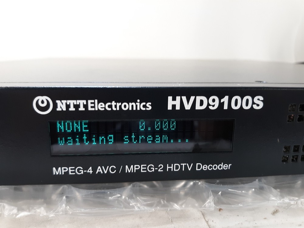 NTT Electronics HVD9100S MPEG-4 AVC/ MPEG-2 HDTV Decoder *FOR PARTS*