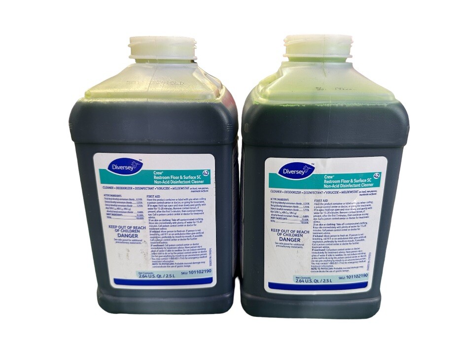 Box with 2-Diversey Crew Restroom Cleaner