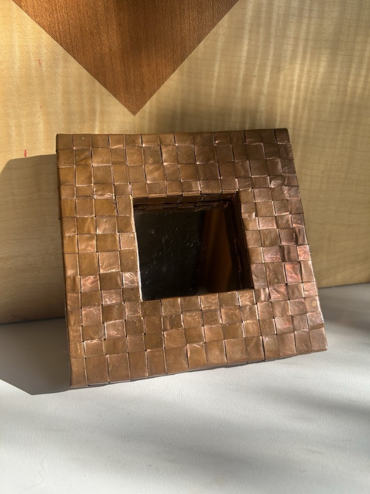 Woven Copper Handmade Mirror