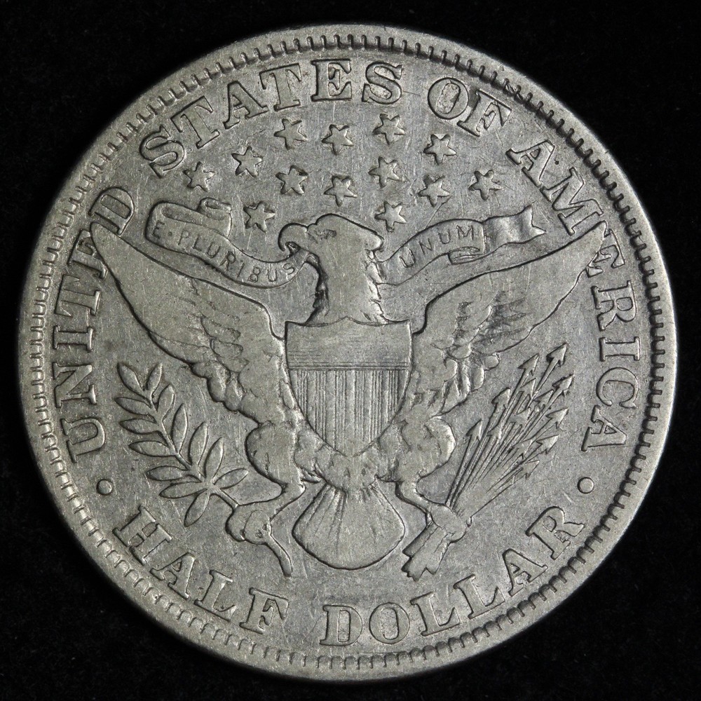1899 Barber Silver Half Dollar VF E334 IVIEW