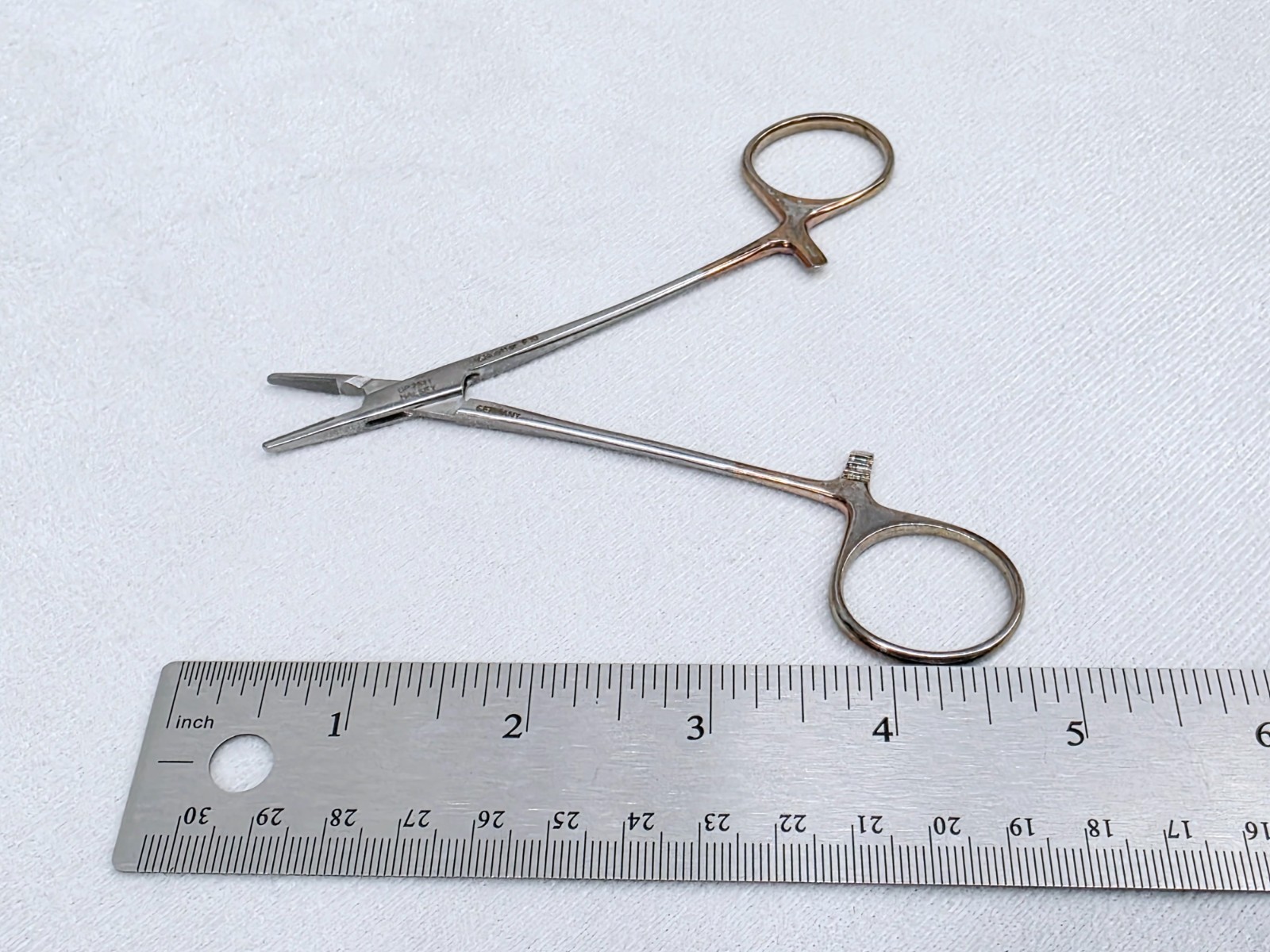 V. Mueller OP7511 Halsey Needle Holder TC 4.75" Serrated - Ultrasonic Cleaned