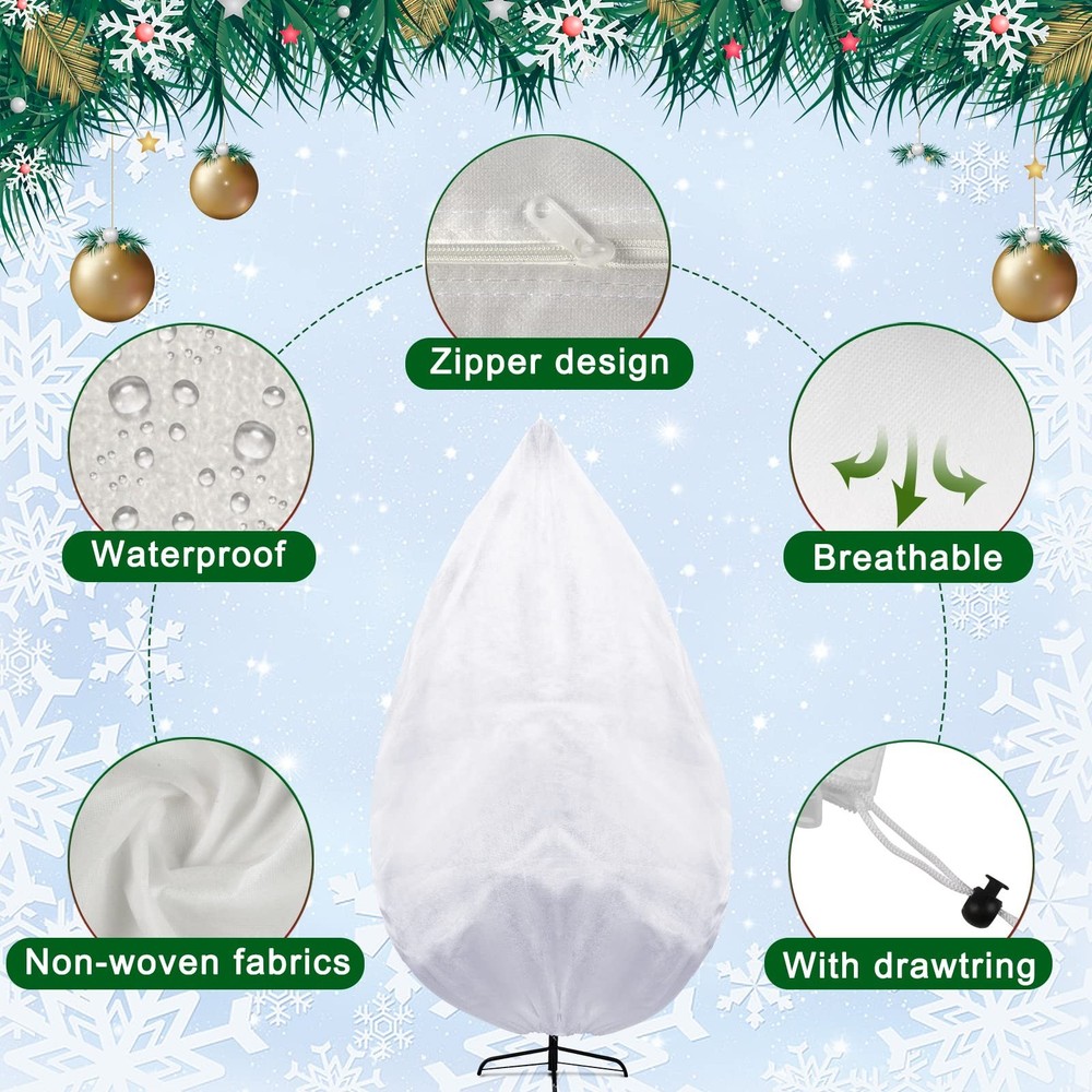 Onesing Christmas Tree Storage Bag 9FT x 4FT, White Dust-Proof Drawstring Chr...
