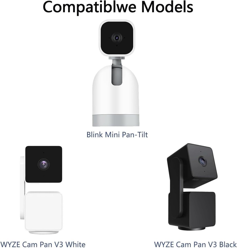 Versatile Camera Wall Mount Compatible with WYZE & Blink Mini - 180° Adjustable