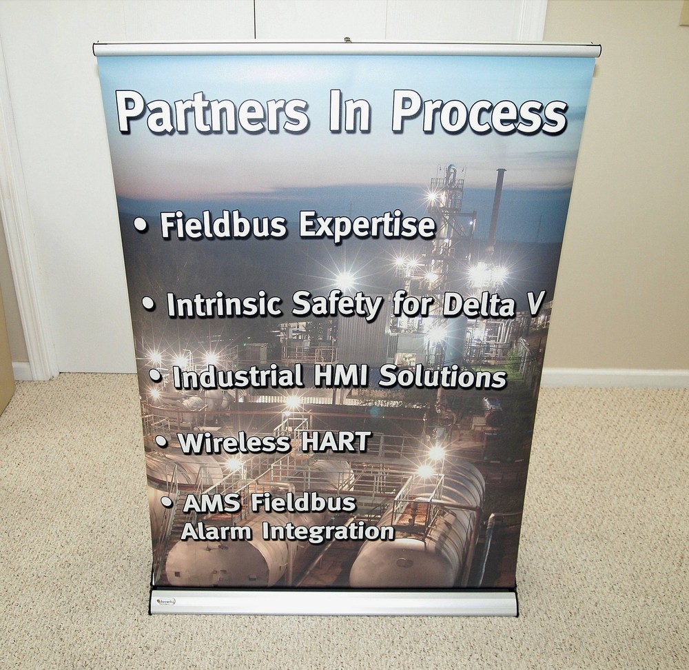 Nice!! BANNERBUG "Roll Up 'Dual Sided' Banner Stand" (Banner Bug) with SOFT CASE