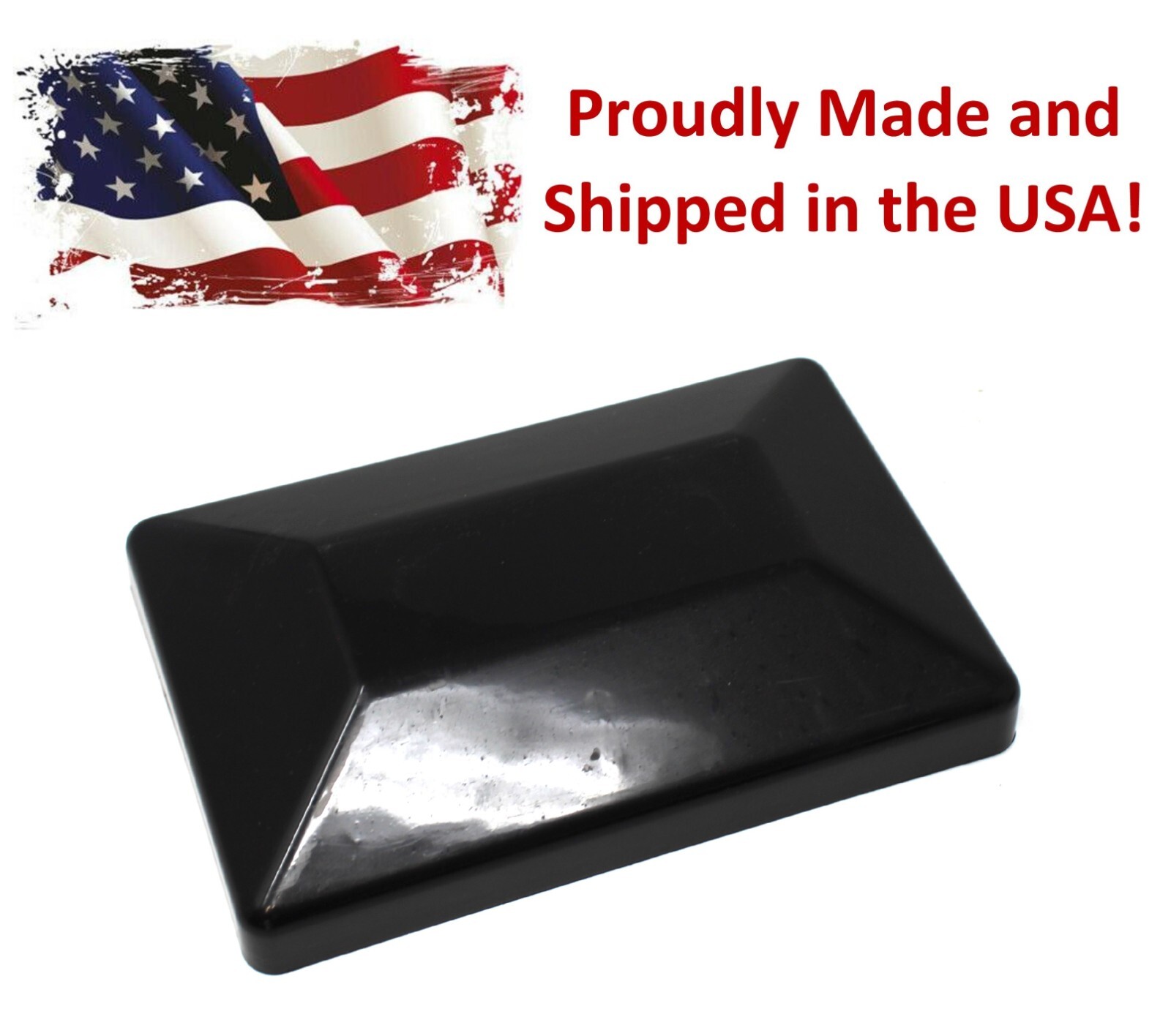 Black 4x6 Fence Post Caps  (3-5/8"x 5-5/8") 4 x 6 Nominal Fence Post Caps BLACK