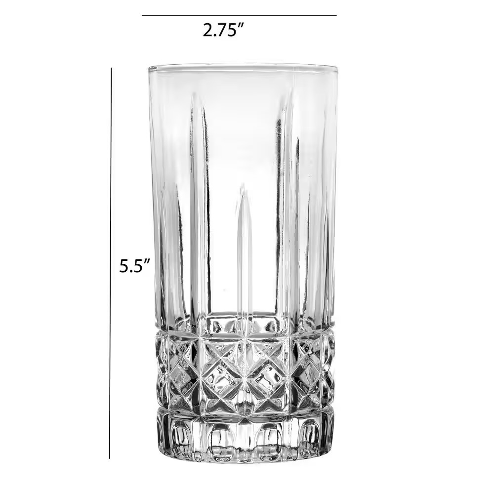 12 Oz. Textured Highball Drinking Glass (Set of 6)
