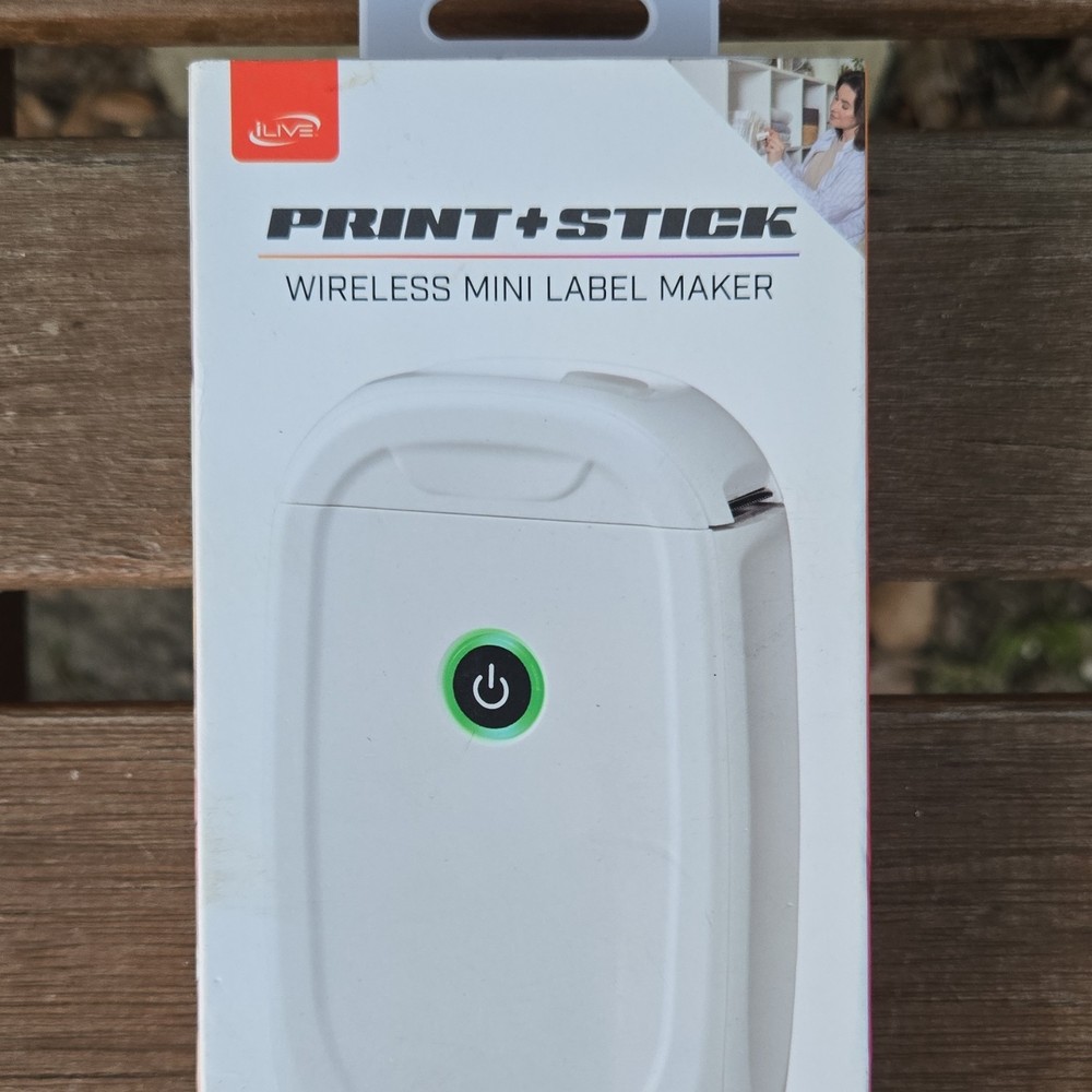 iLive PRINT+STICK Wireless Mini Label Maker Inkless Print Technology