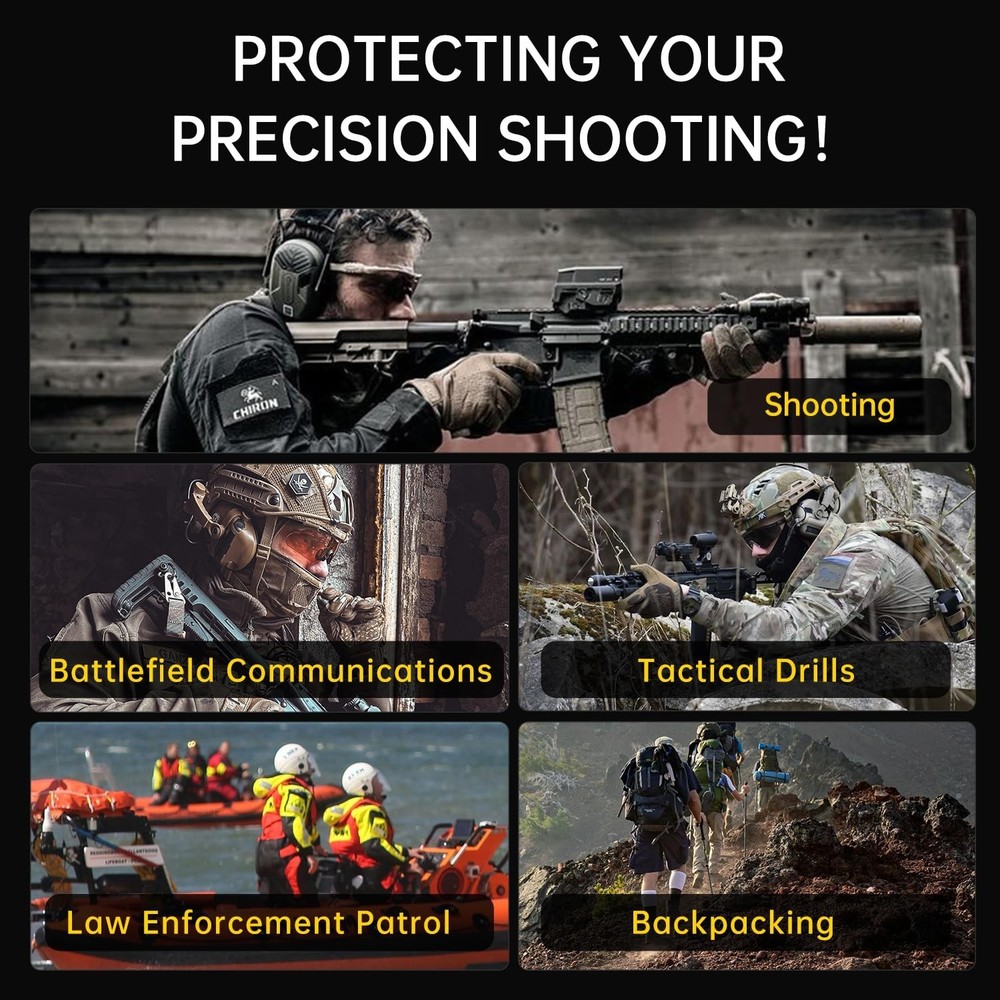EARMOR M31 PLUS Electronic Ear Protection for Shooting, Tactical Headset Earm...