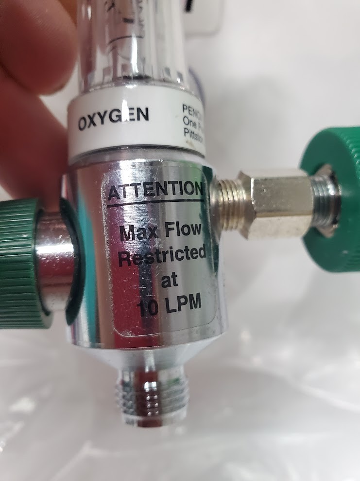 BPC 10 LPM Oxygen Flowmeter Max Flow 10 LPM Back-Pressure Compensated